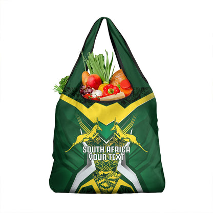 South Africa Springbok Custom Grocery Bag Rugby se Grootste Wedywering