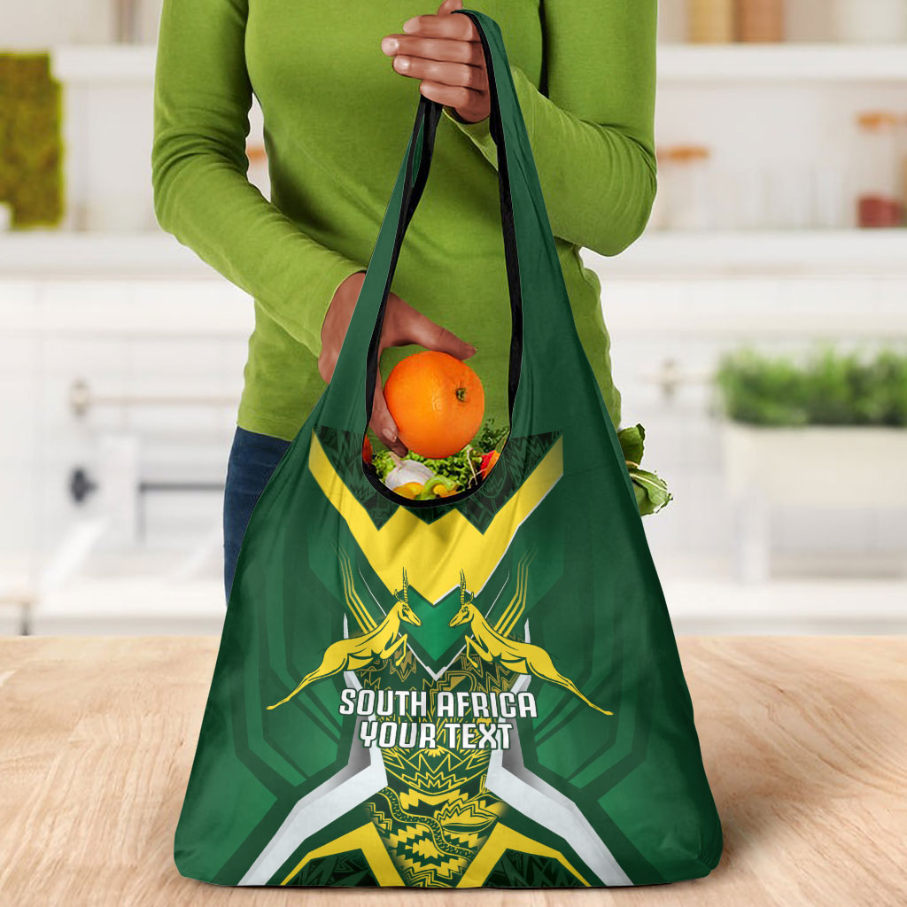 South Africa Springbok Custom Grocery Bag Rugby se Grootste Wedywering