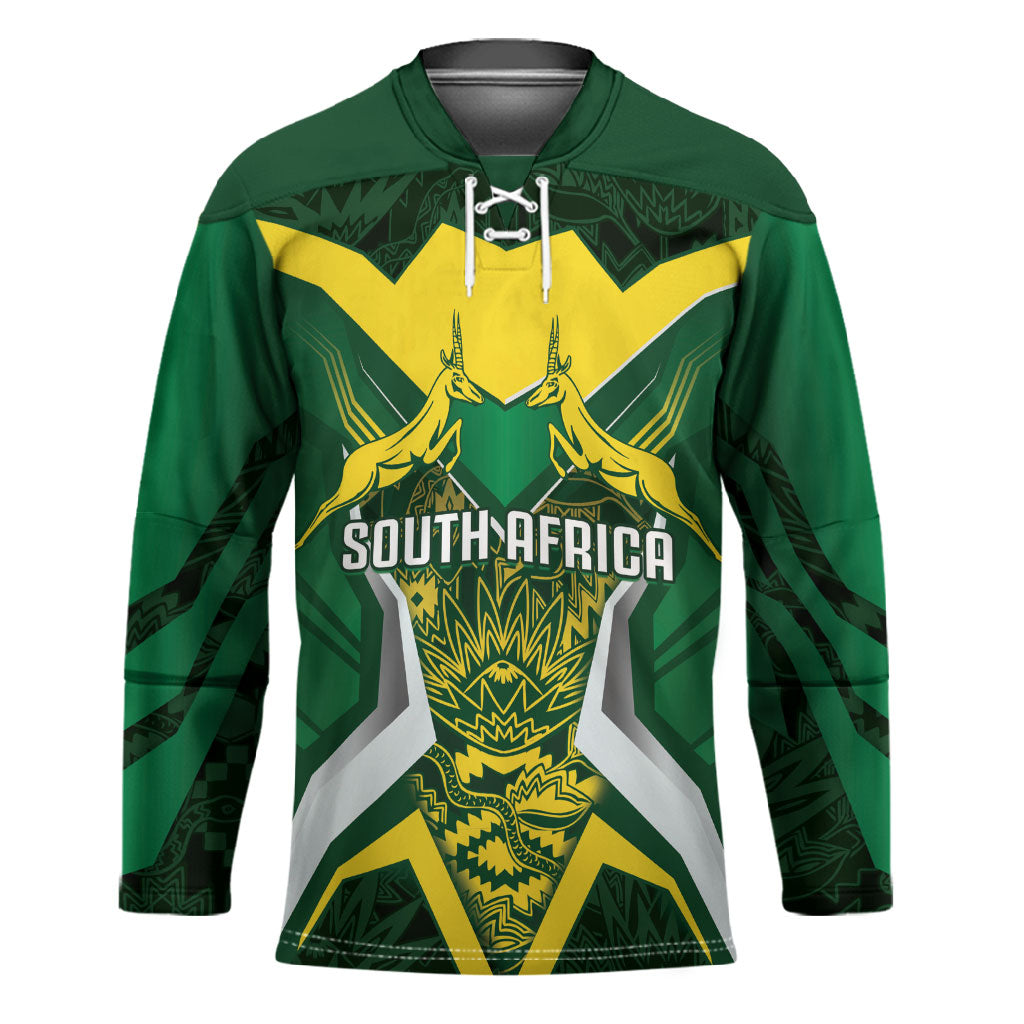 South Africa Springbok Custom Hockey Jersey Rugby se Grootste Wedywering