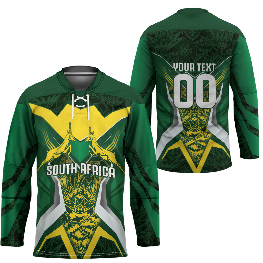 South Africa Springbok Custom Hockey Jersey Rugby se Grootste Wedywering