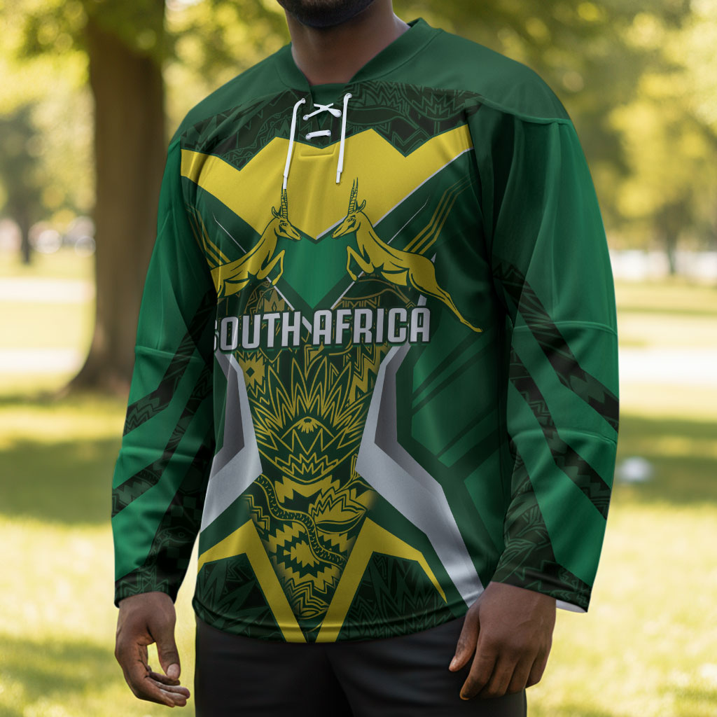 South Africa Springbok Custom Hockey Jersey Rugby se Grootste Wedywering