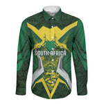 South Africa Springbok Custom Long Sleeve Button Shirt Rugby se Grootste Wedywering