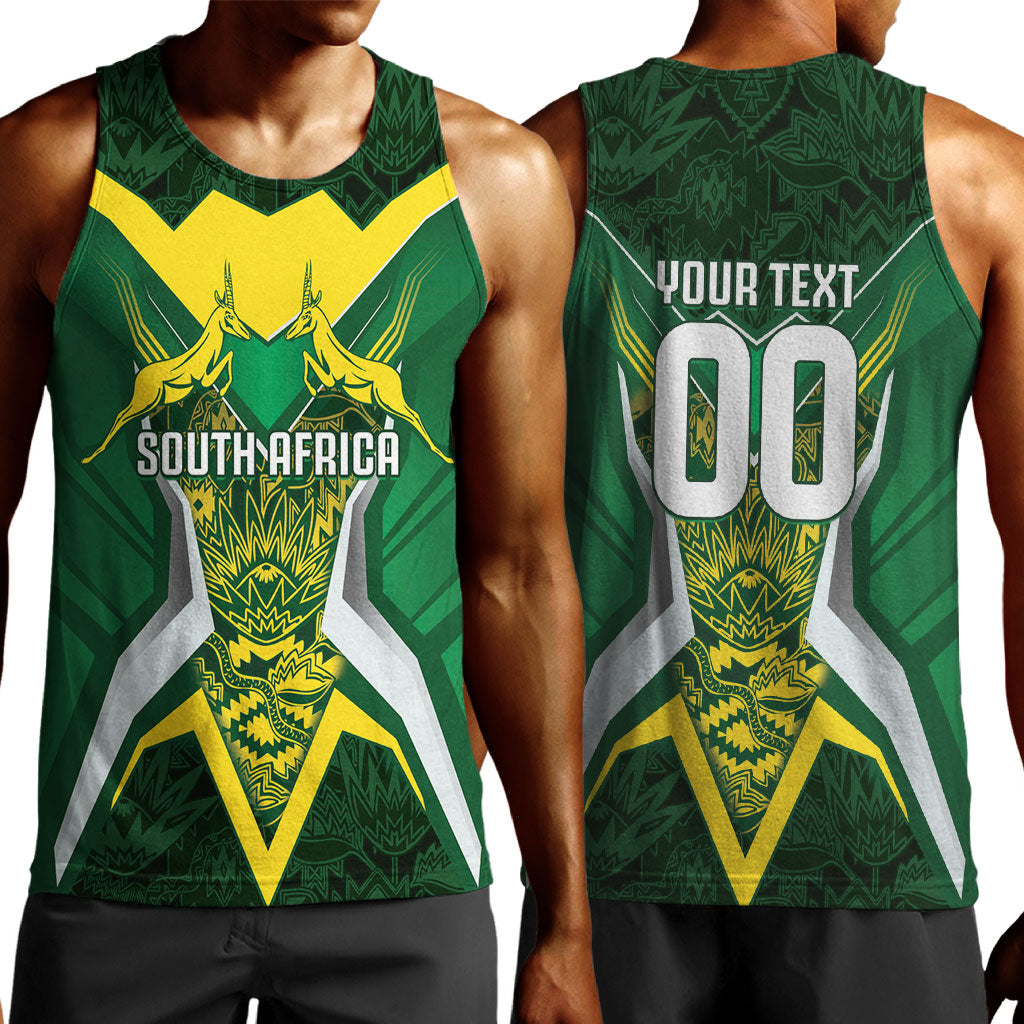 South Africa Springbok Custom Men Tank Top Rugby se Grootste Wedywering