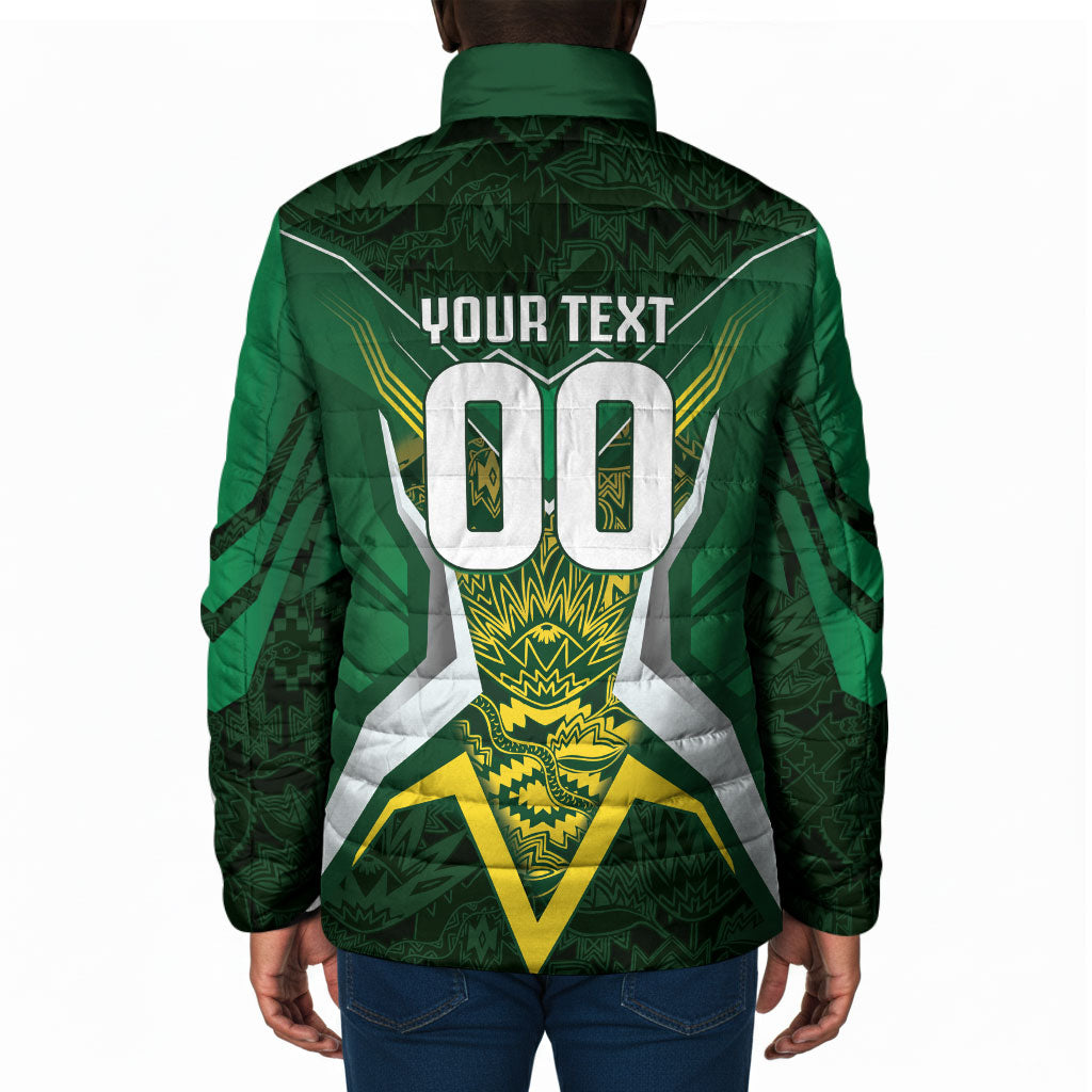 South Africa Springbok Custom Padded Jacket Rugby se Grootste Wedywering