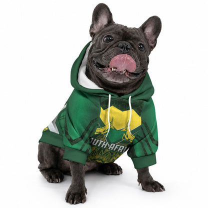 South Africa Springbok Custom Pet Hoodie Rugby se Grootste Wedywering