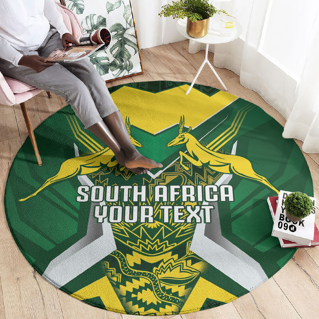 South Africa Springbok Custom Round Carpet Rugby se Grootste Wedywering
