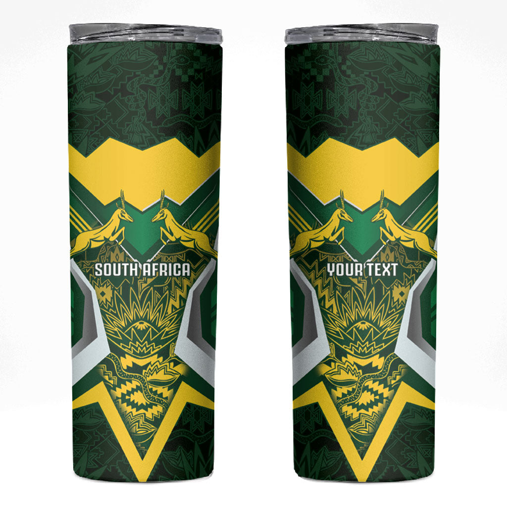 South Africa Springbok Custom Skinny Tumbler Rugby se Grootste Wedywering