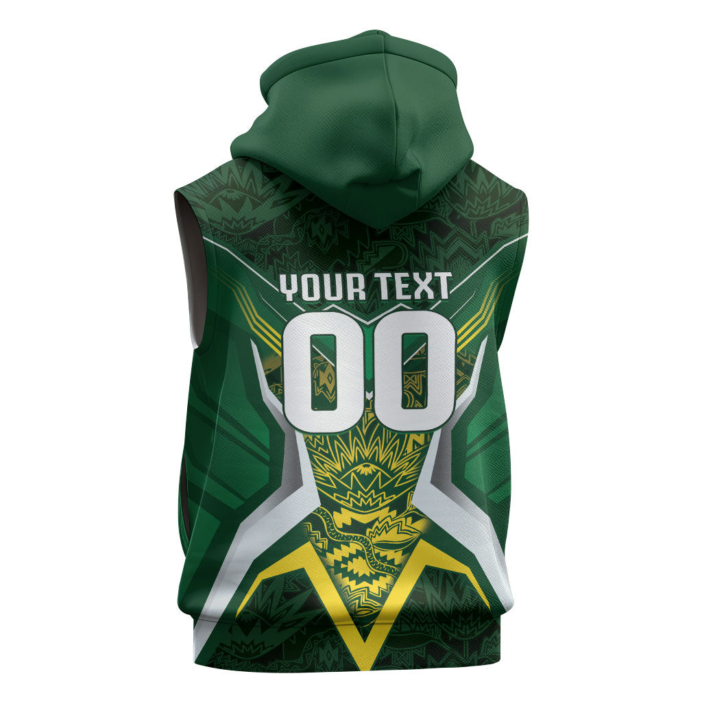 South Africa Springbok Custom Sleeveless Hoodie Rugby se Grootste Wedywering