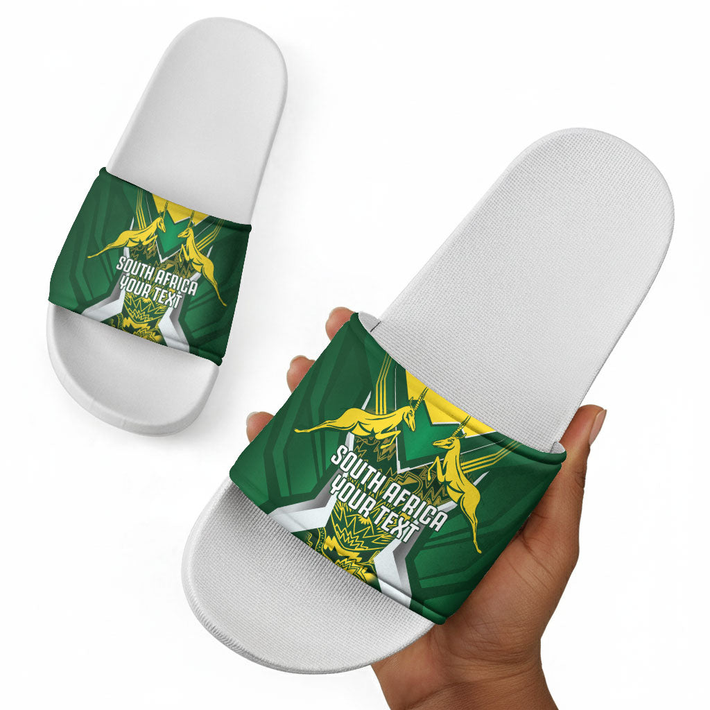 South Africa Springbok Custom Slide Sandals Rugby se Grootste Wedywering