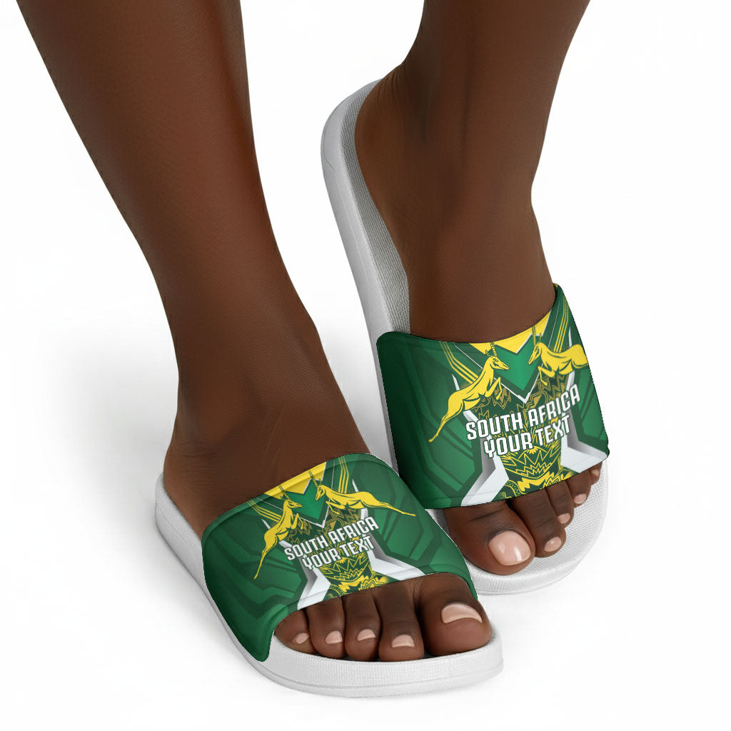 South Africa Springbok Custom Slide Sandals Rugby se Grootste Wedywering