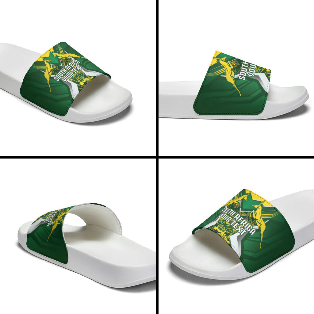 South Africa Springbok Custom Slide Sandals Rugby se Grootste Wedywering