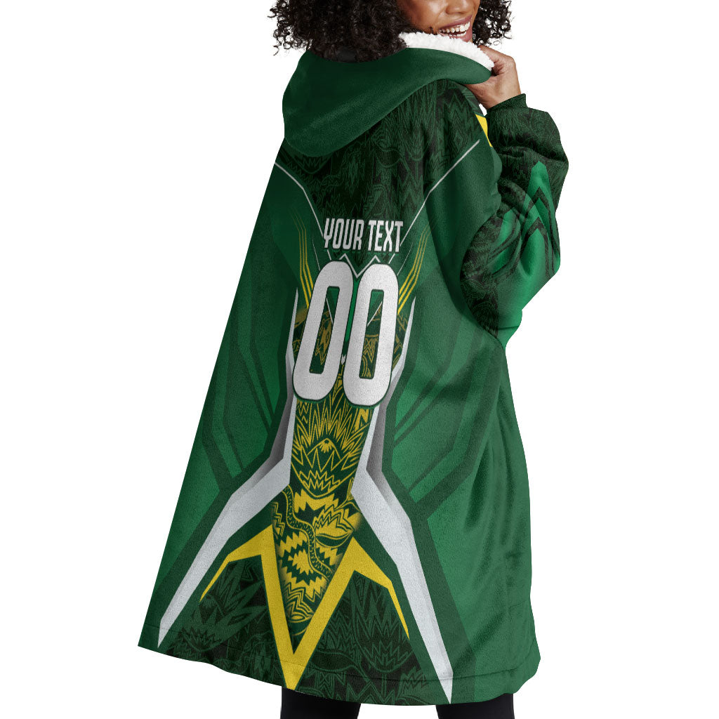 South Africa Springbok Custom Wearable Blanket Hoodie Rugby se Grootste Wedywering