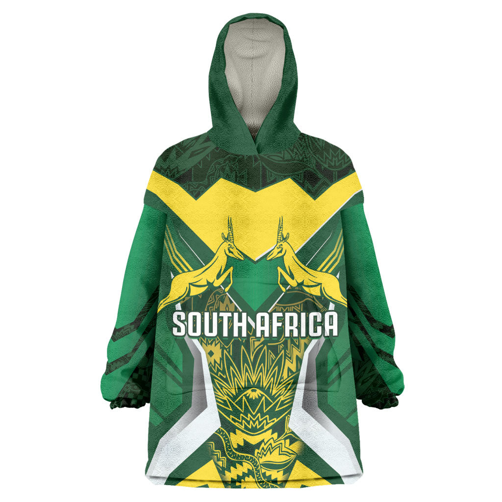 South Africa Springbok Custom Wearable Blanket Hoodie Rugby se Grootste Wedywering