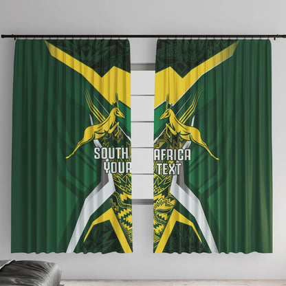 South Africa Springbok Custom Window Curtain Rugby se Grootste Wedywering