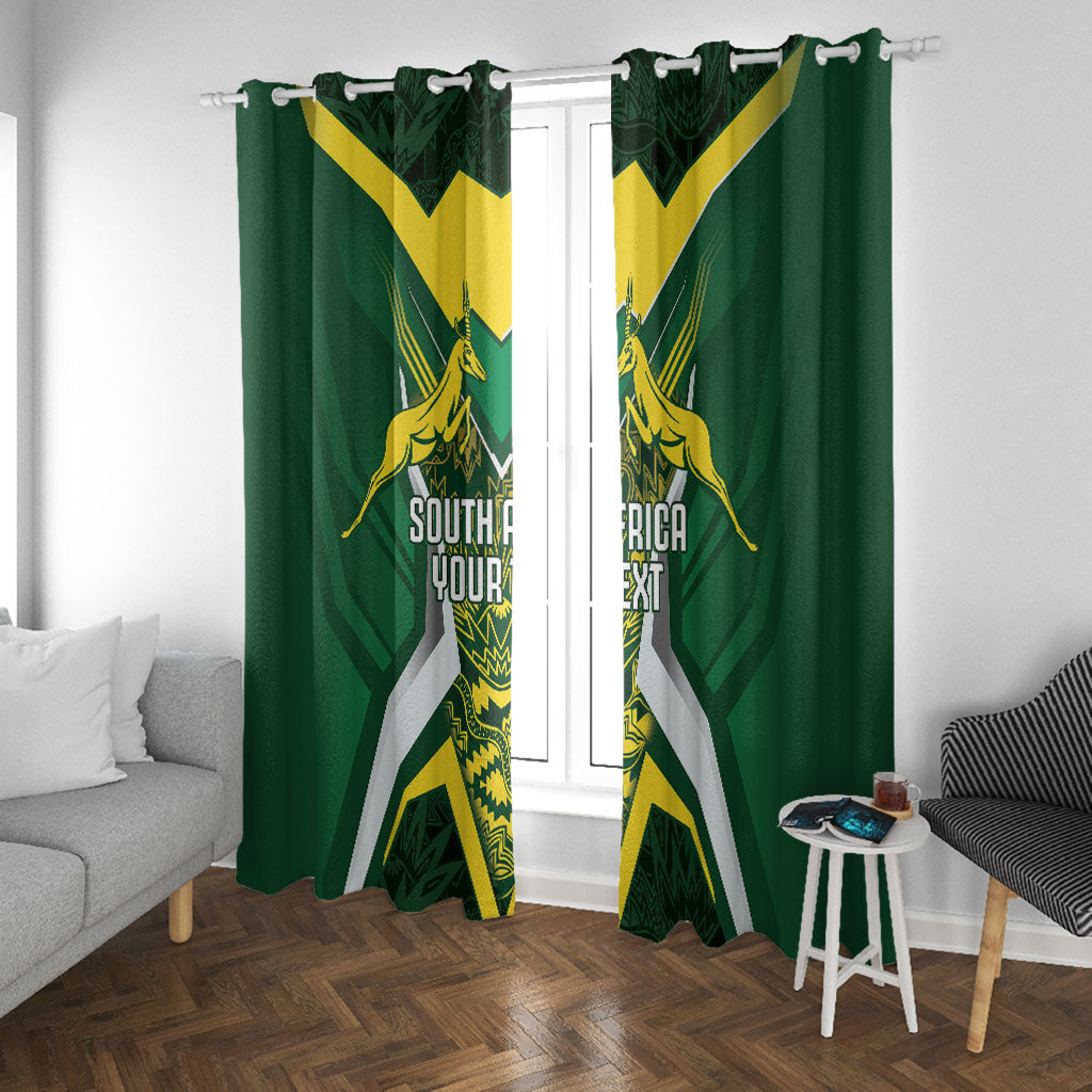 South Africa Springbok Custom Window Curtain Rugby se Grootste Wedywering