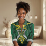 South Africa Springbok Custom Women Casual Shirt Rugby se Grootste Wedywering
