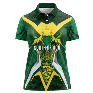 South Africa Springbok Custom Women Polo Shirt Rugby se Grootste Wedywering