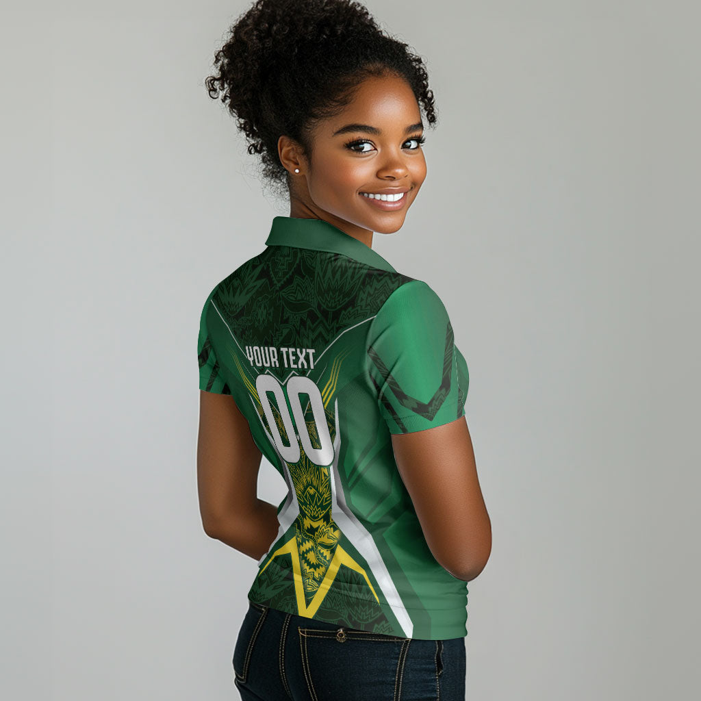 South Africa Springbok Custom Women Polo Shirt Rugby se Grootste Wedywering
