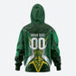 South Africa Springbok Custom Zip Hoodie Rugby se Grootste Wedywering
