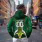 South Africa Springbok Custom Zip Hoodie Rugby se Grootste Wedywering