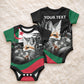 Custom Algeria Baby Onesie Algerian Flag With a Fennec Fox