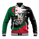 Personalized Algeria Baseball Jacket Algerian Flag With a Fennec Fox - African Pride