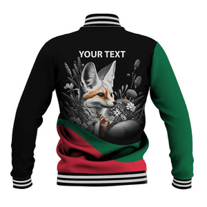 Personalized Algeria Baseball Jacket Algerian Flag With a Fennec Fox - African Pride