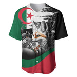 Personalized Algeria Baseball Jersey Algerian Flag With a Fennec Fox LT9