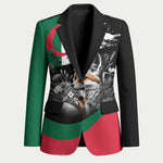 Personalized Algeria Blazer Algerian Flag With a Fennec Fox - African Pride