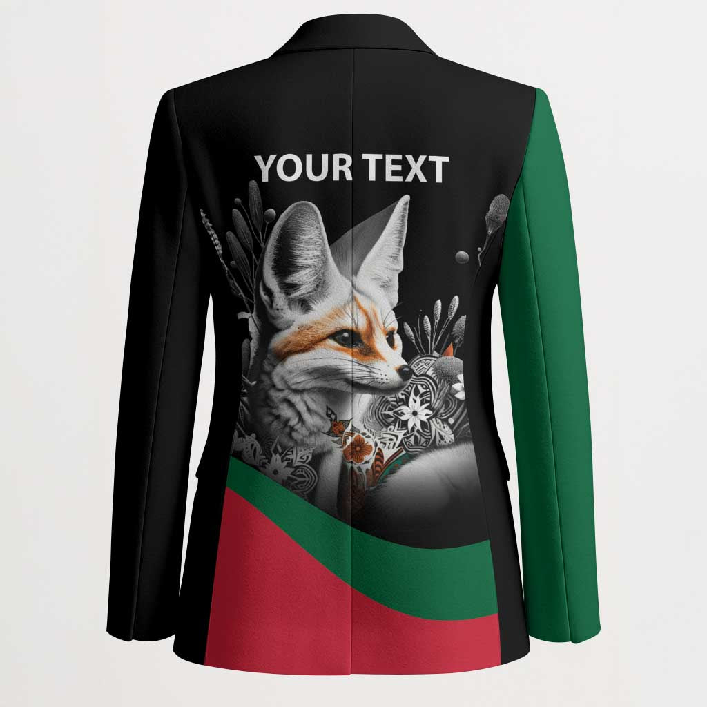 Personalized Algeria Blazer Algerian Flag With a Fennec Fox - African Pride