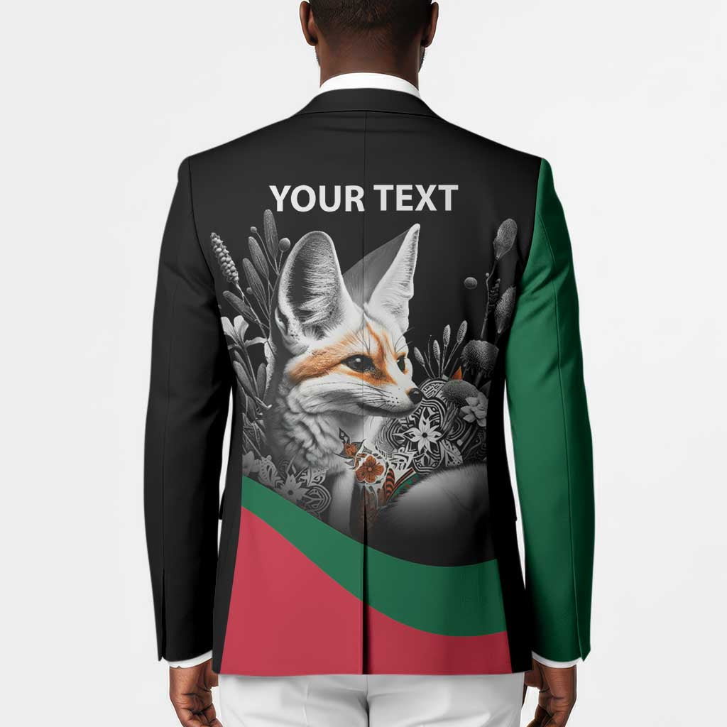 Personalized Algeria Blazer Algerian Flag With a Fennec Fox - African Pride