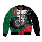 Personalized Algeria Bomber Jacket Algerian Flag With a Fennec Fox - African Pride