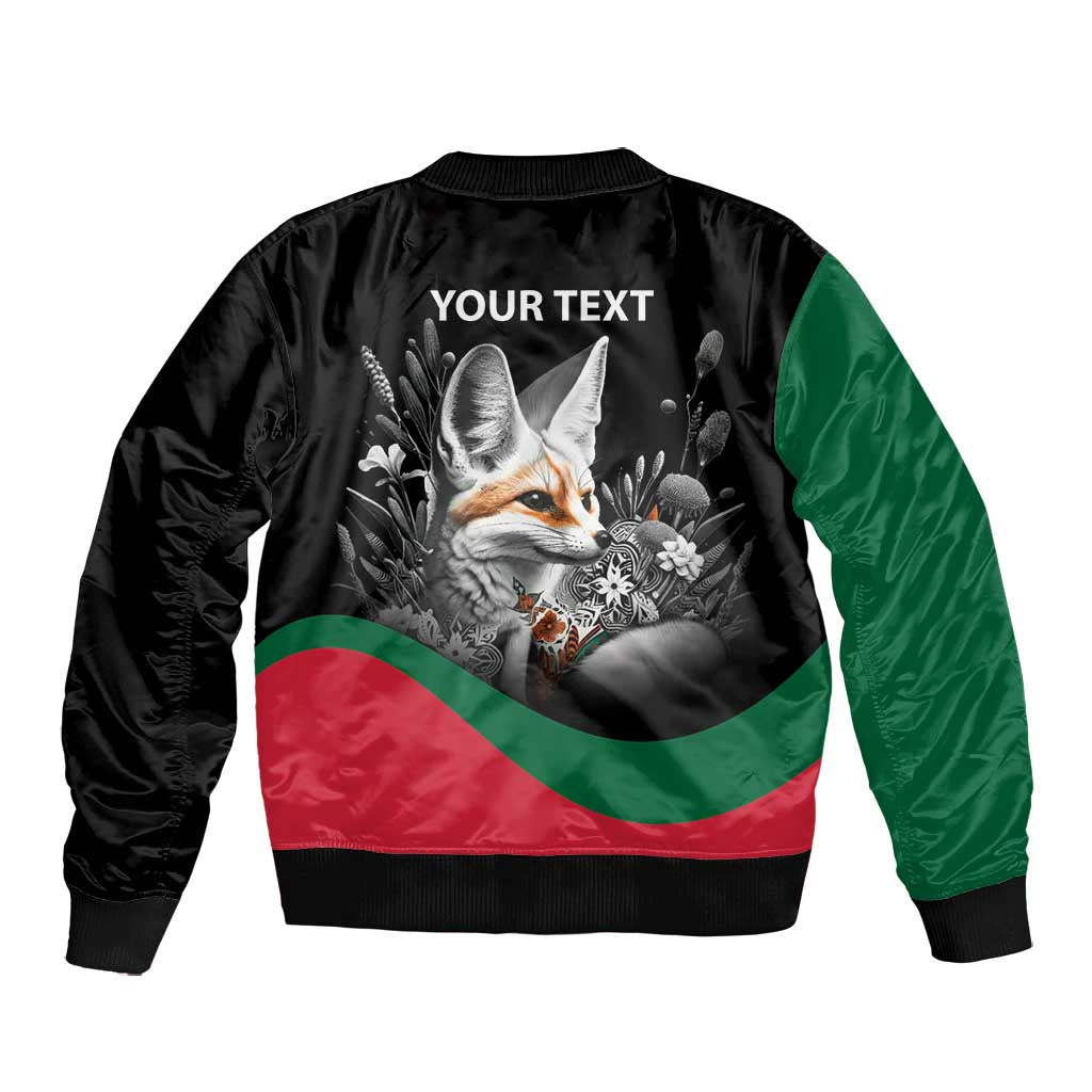 Personalized Algeria Bomber Jacket Algerian Flag With a Fennec Fox - African Pride