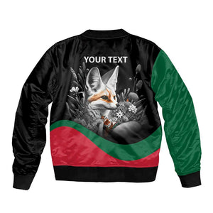 Personalized Algeria Bomber Jacket Algerian Flag With a Fennec Fox - African Pride