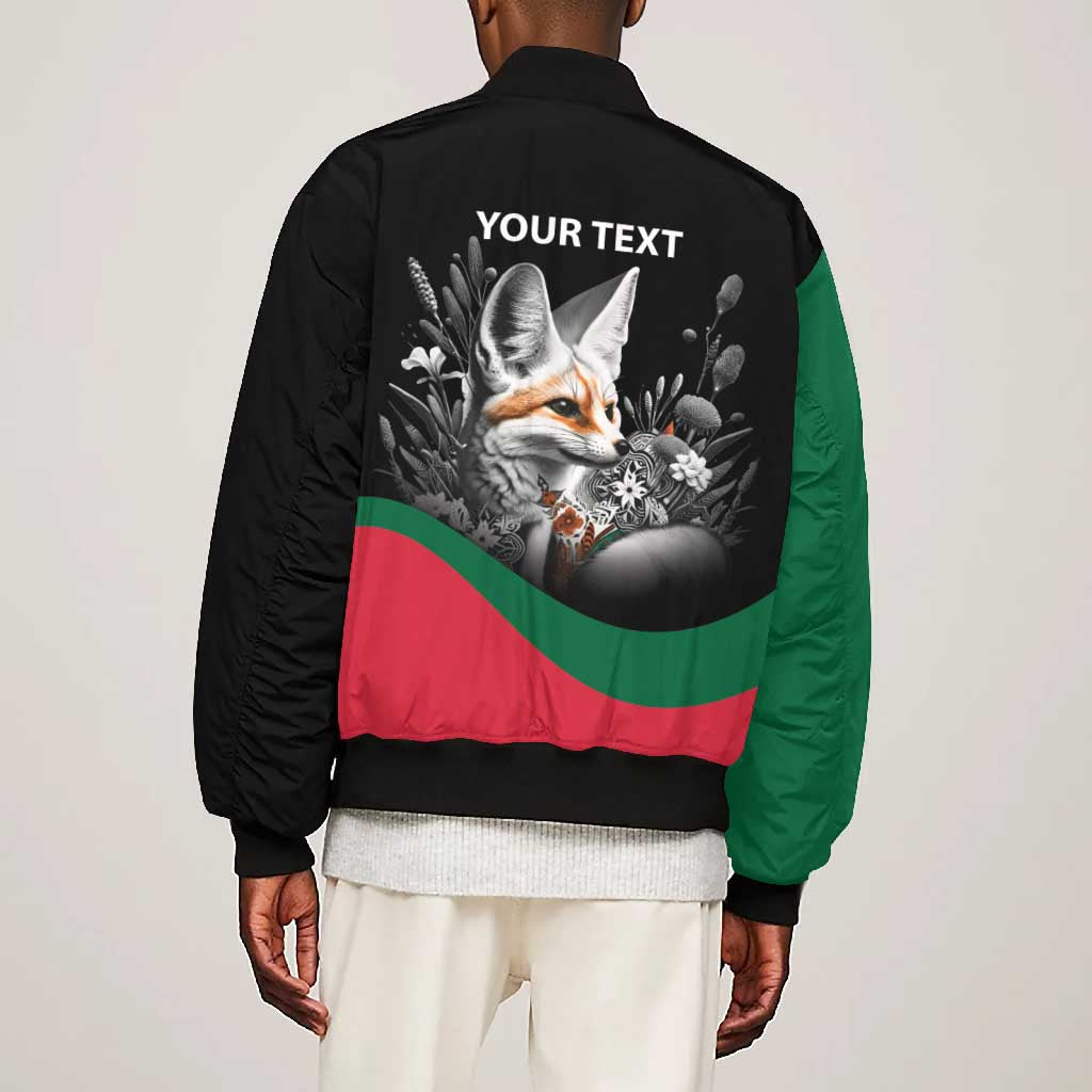 Personalized Algeria Bomber Jacket Algerian Flag With a Fennec Fox - African Pride