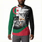 Personalized Algeria Button Sweatshirt Algerian Flag With a Fennec Fox