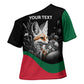 Personalized Algeria Cross Shoulder Shirt Algerian Flag With a Fennec Fox - African Pride