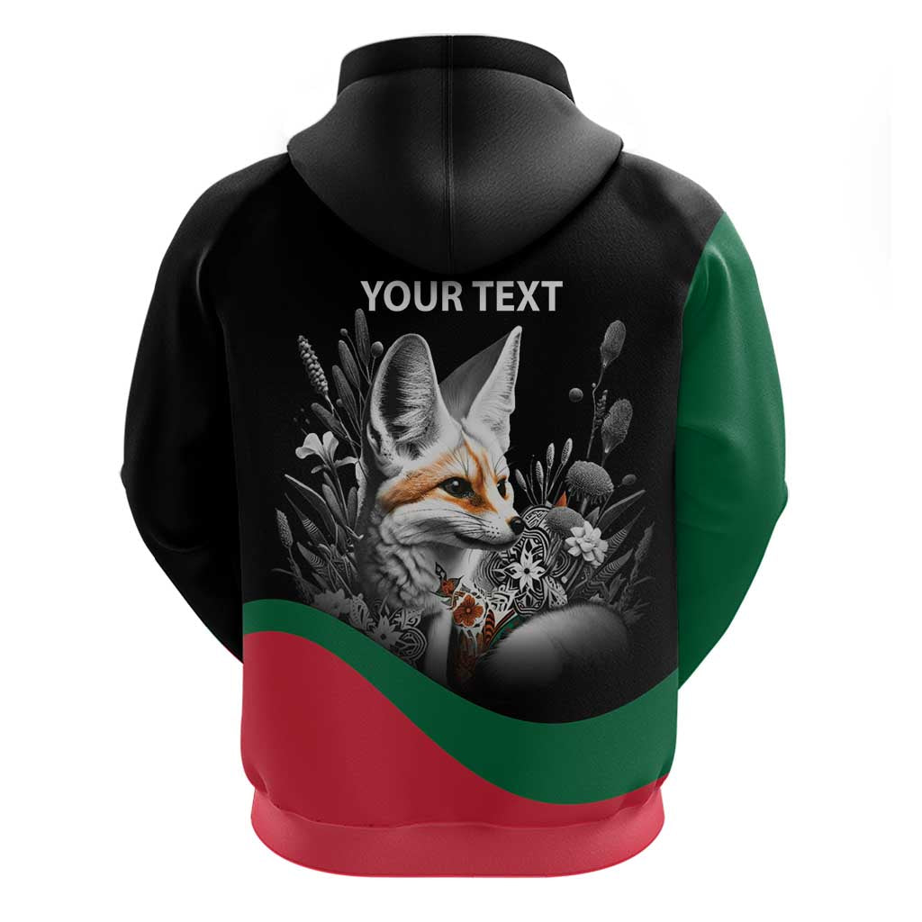 Personalized Algeria Hoodie Algerian Flag With a Fennec Fox - African Pride