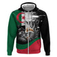 Personalized Algeria Hoodie Algerian Flag With a Fennec Fox - African Pride