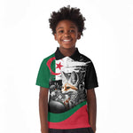 Personalized Algeria Kid Polo Shirt Algerian Flag With a Fennec Fox LT9