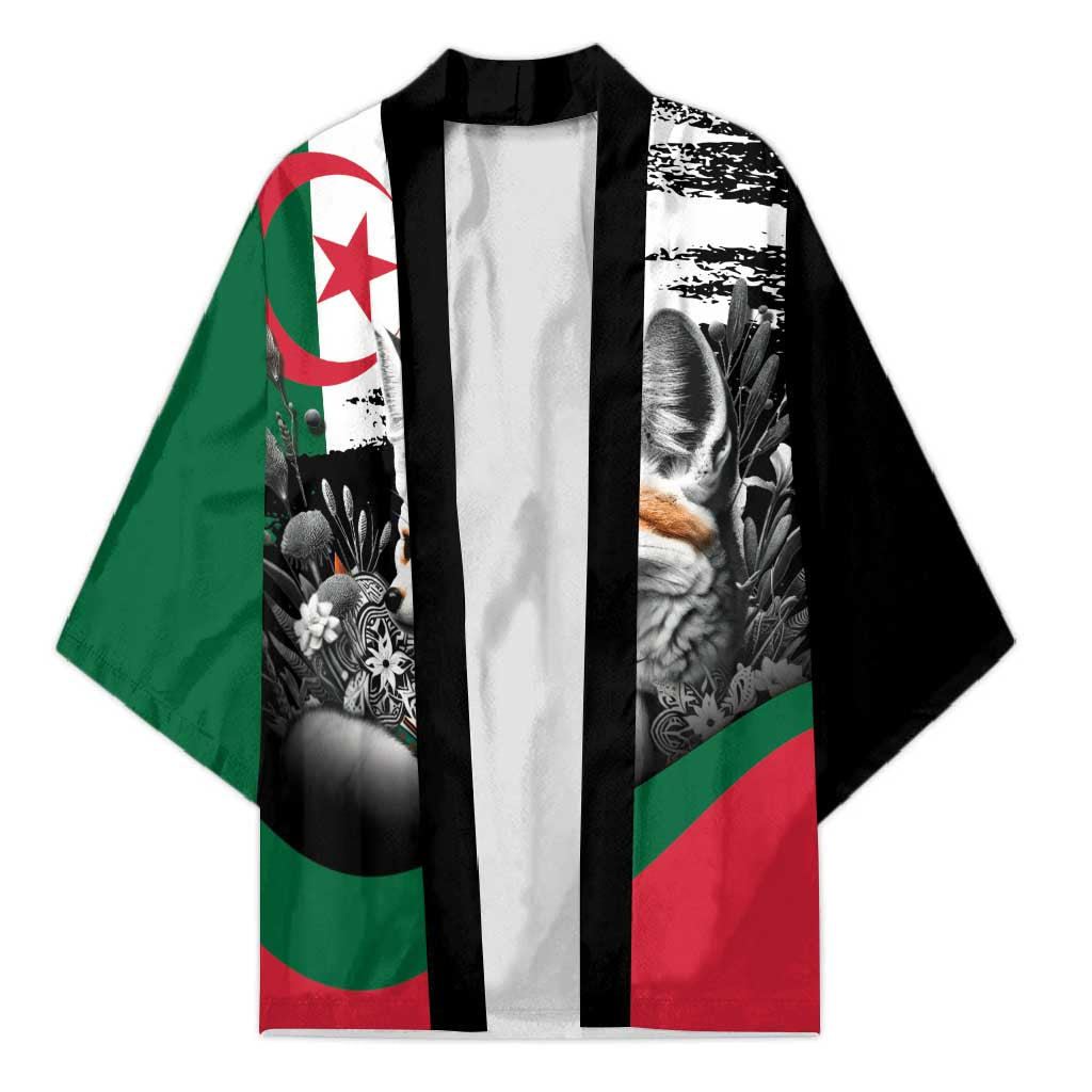 Personalized Algeria Kimono Algerian Flag With a Fennec Fox - African Pride