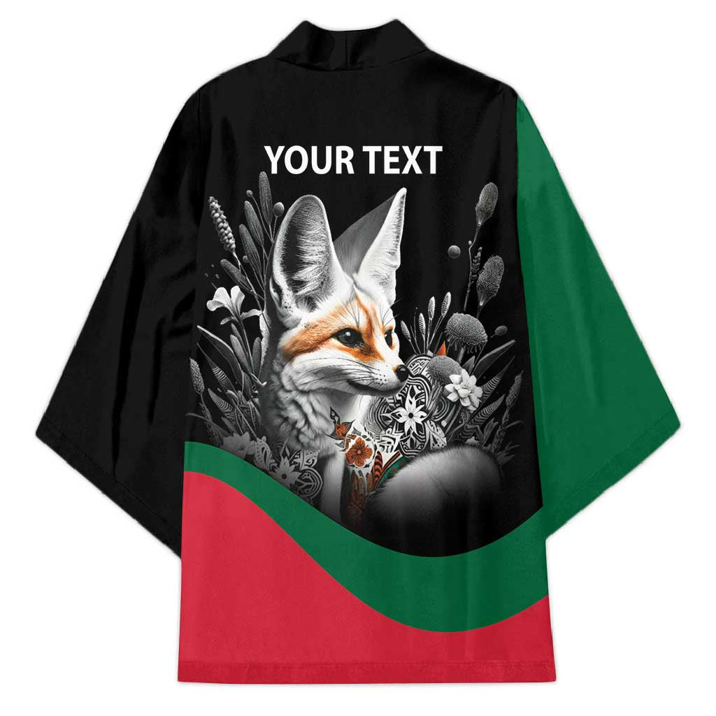 Personalized Algeria Kimono Algerian Flag With a Fennec Fox - African Pride