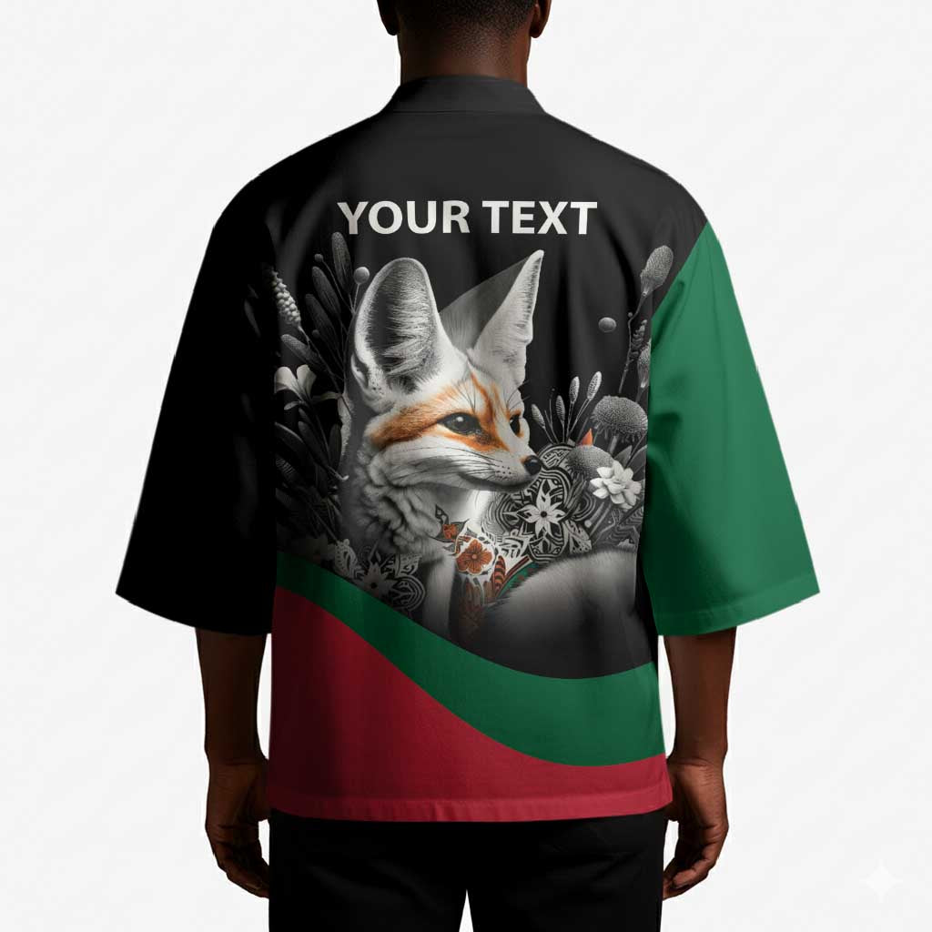 Personalized Algeria Kimono Algerian Flag With a Fennec Fox - African Pride