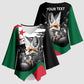 Personalized Algeria Kimono Sleeve Blouse Algerian Flag With a Fennec Fox - African Pride