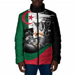 Personalized Algeria Padded Jacket Algerian Flag With a Fennec Fox - African Pride