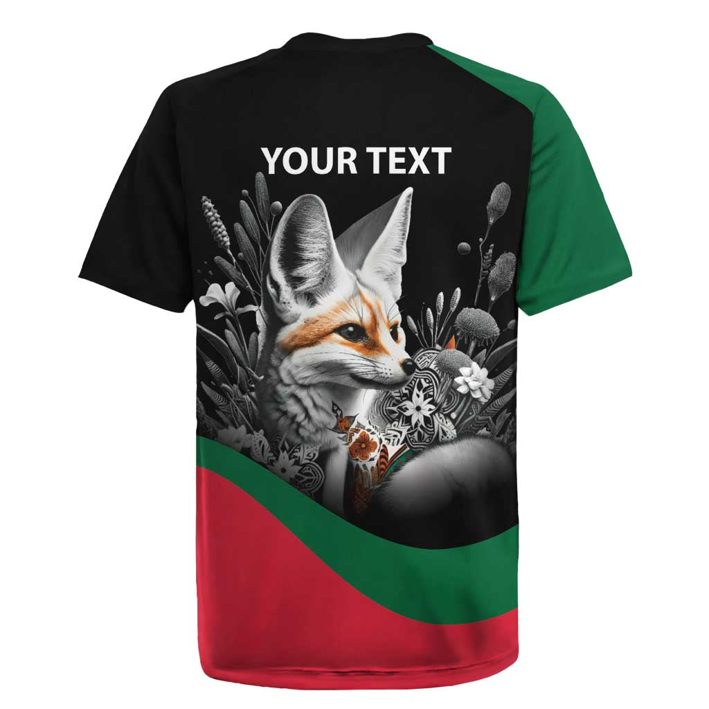Personalized Algeria Rugby Jersey Algerian Flag With a Fennec Fox LT9