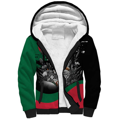 Personalized Algeria Sherpa Hoodie Algerian Flag With a Fennec Fox - African Pride