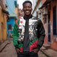 Personalized Algeria Sleeve Zip Bomber Jacket Algerian Flag With a Fennec Fox - African Pride