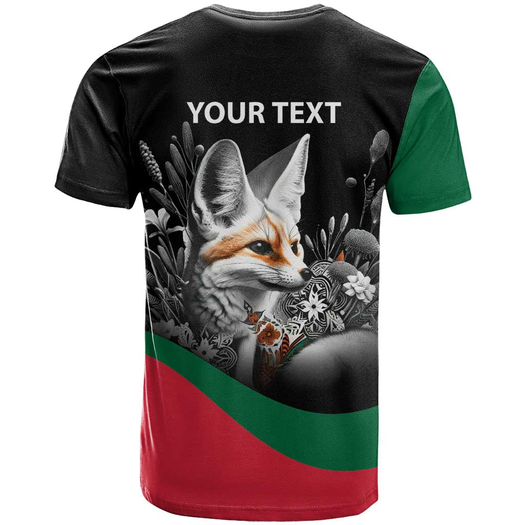 Personalized Algeria T shirt Algerian Flag With a Fennec Fox LT9