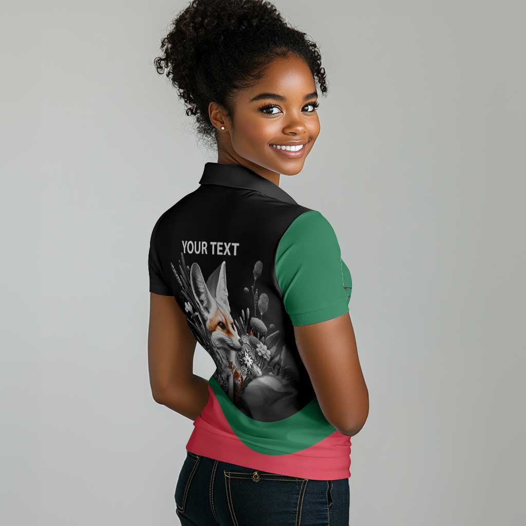 Personalized Algeria Women Polo Shirt Algerian Flag With a Fennec Fox LT9